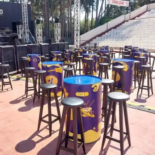 Ahşap Bar Taburesi